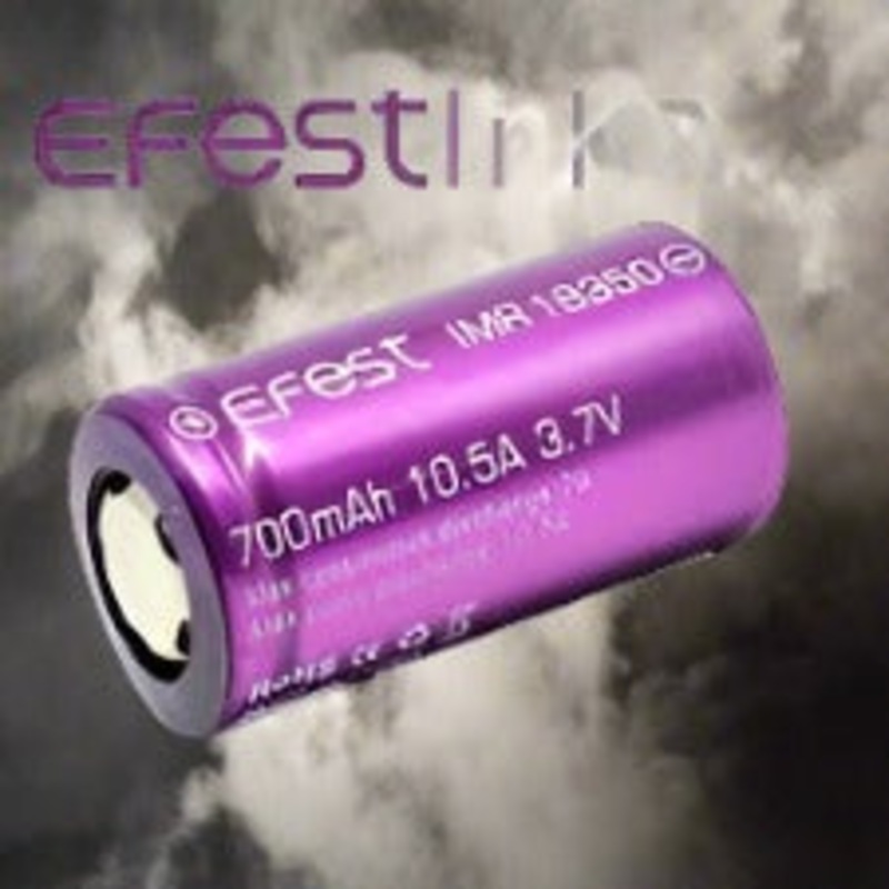 Efest 700mAh 18350 3.7 V|Button Top|Flat Top