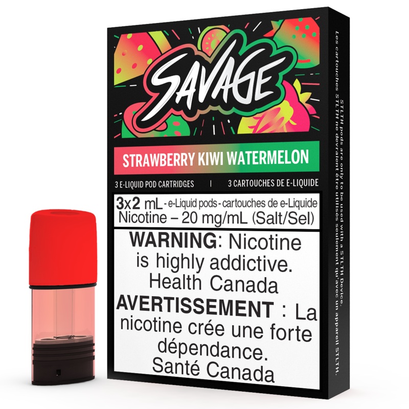 SAVAGE STLTH POD PACK – STRAWBERRY KIWI WATERMELON [AB]