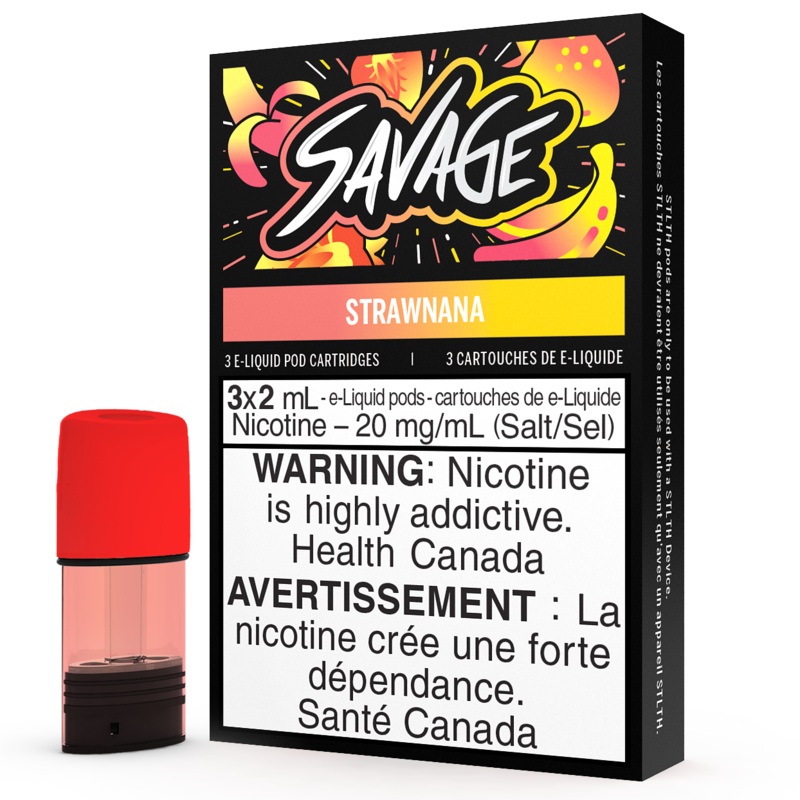 SAVAGE STLTH POD PACK – STRAWNANA [AB]