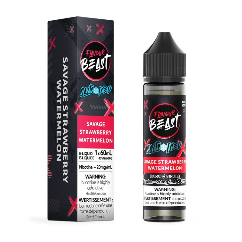 SAVAGE STRAWBERRY WATERMELON – FLAVOUR BEAST SALT 60ML [AB]