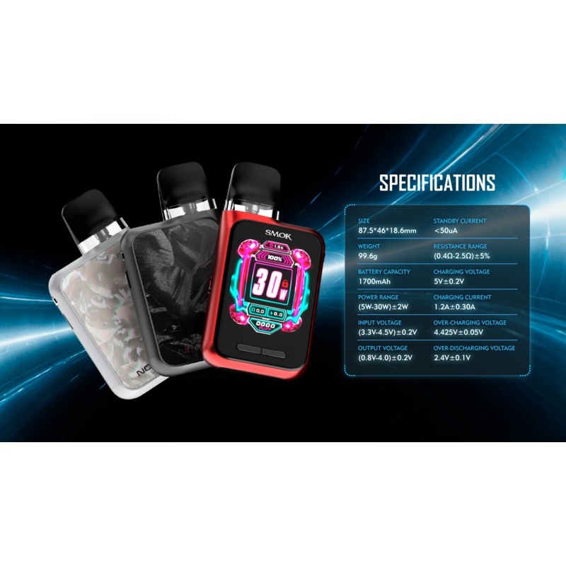 SMOK NOVO GT BOX POD KIT|WHITE AND 7 COLOR|RED|BLUE AND 7 COLOR|BLACK