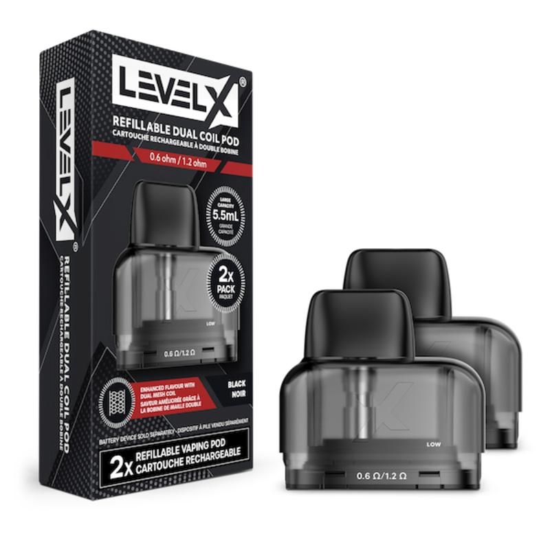 LEVEL X REFILLABLE DUAL COIL POD (2 PACK)