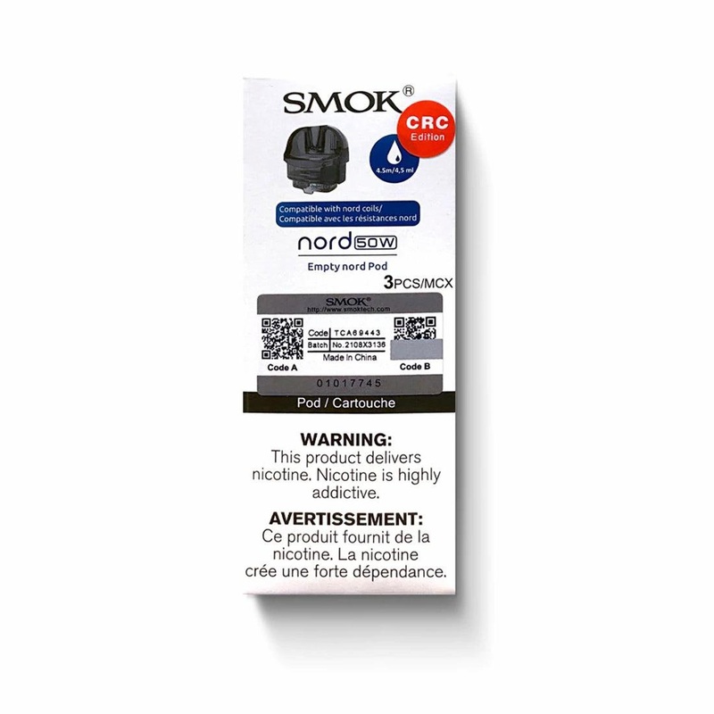 SMOK NORD 50W EMPTY REPLACEMENT POD (3 PACK)