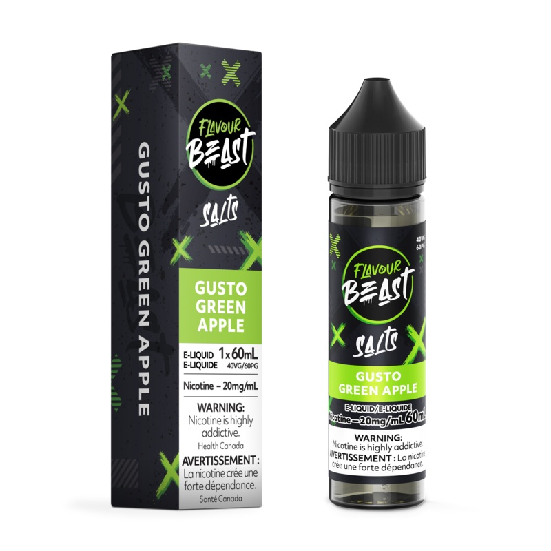 GUSTO GREEN APPLE – FLAVOUR BEAST SALT 60ML [AB]