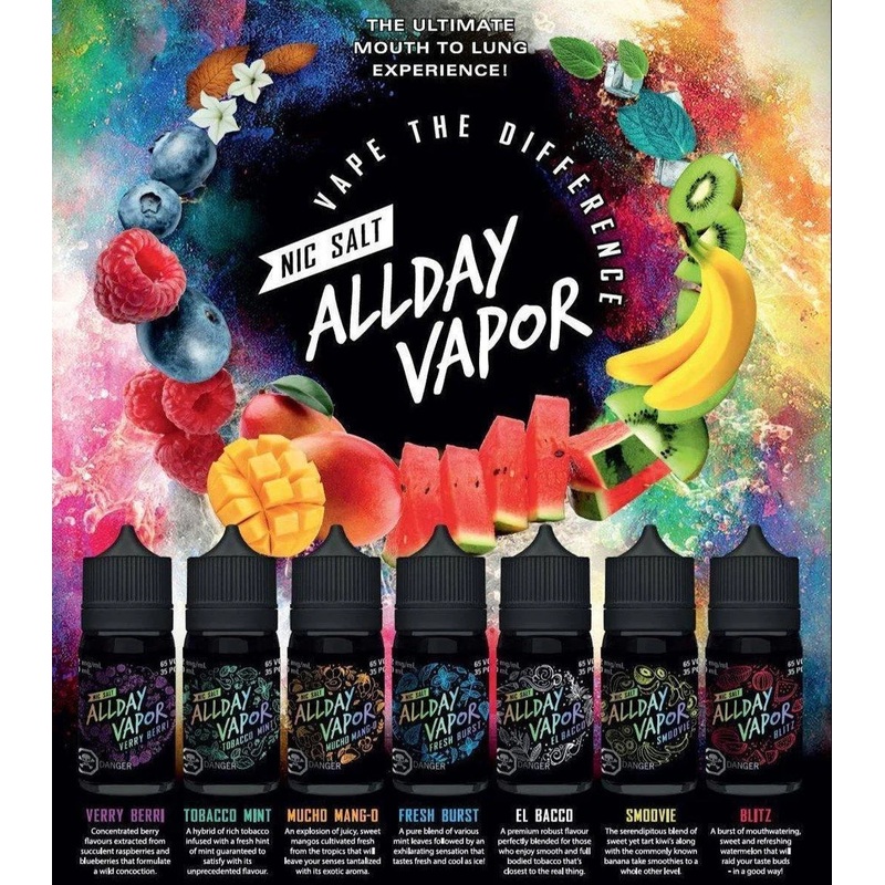 All Day Vapor E-liquid – 30mL SALTS