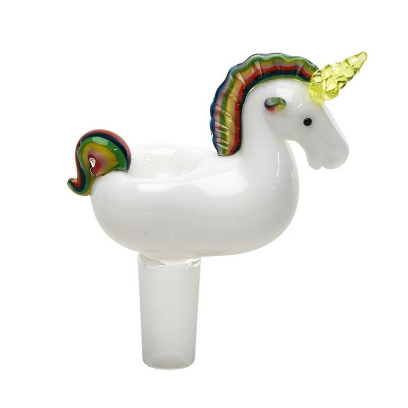 Empire Glassworks Unicorn Bowl w/ UV Reactive Horn