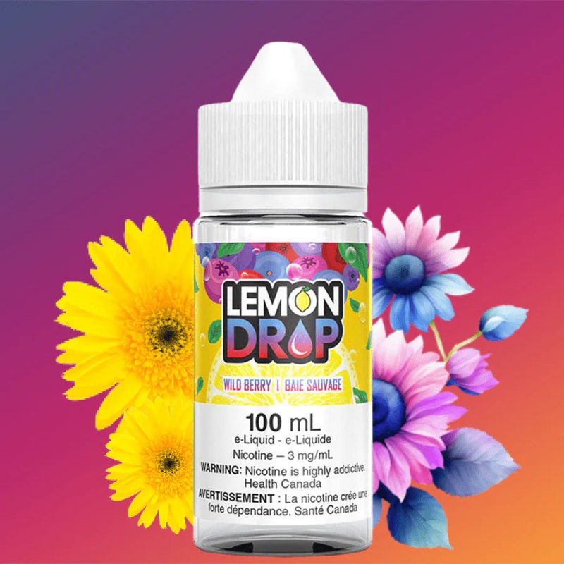 Lemon Drop E-Liquid-100ml|Blue Raspberry|Double lemon|Peach|Pink|Punch|Strawberry|Watermelon|Wild Berry|0mg|3mg|6mg|Federal|Provincial