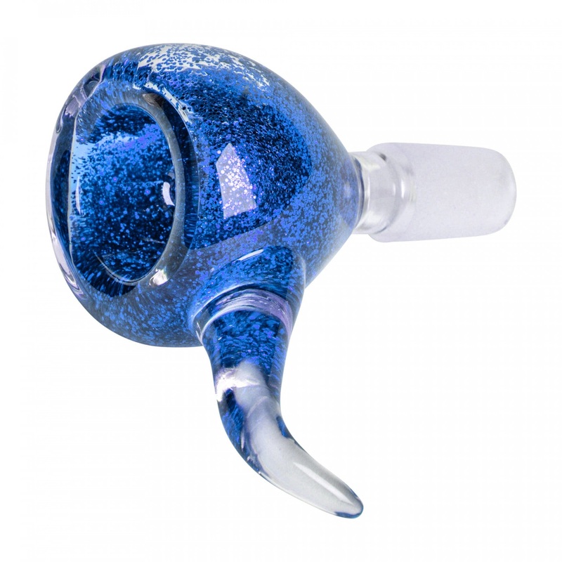 Red Eye Glass 14mm Sparkle Liquid Pull-Out Bowl