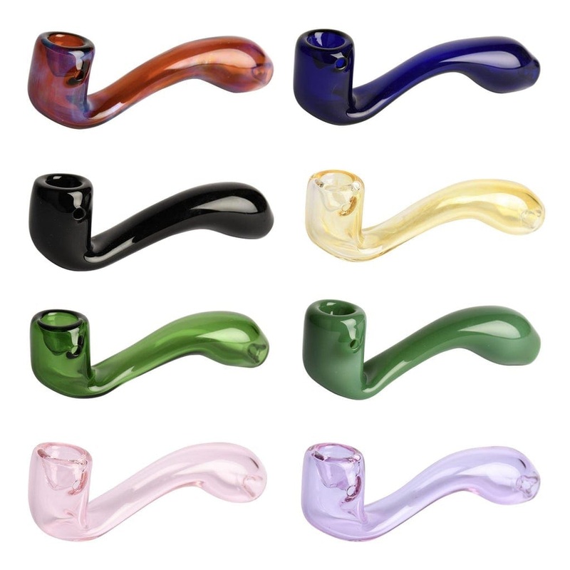 Red Eye Glass Sherlock Hand Pipe 5.5
