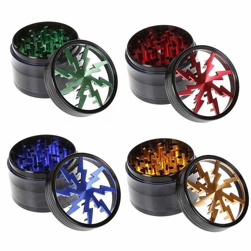 Mr. Kief Lightning Bolt 4-Piece Herb Grinder-63mm