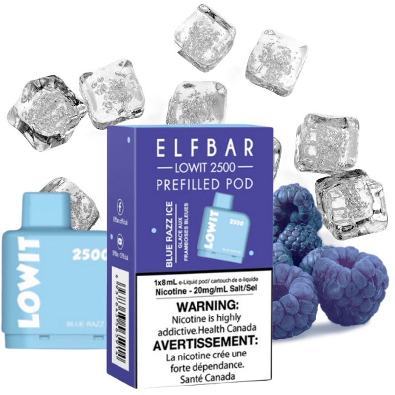 Elf Bar Lowit 2500 Puff Pod-Blue Razz Ice