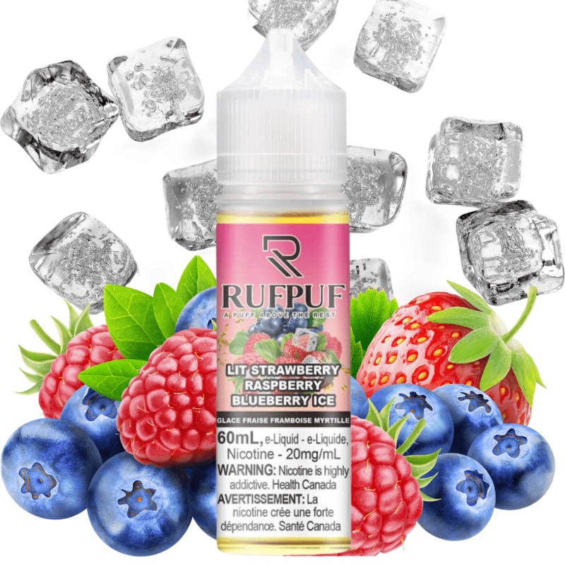 Lit Strawberry Raspberry Blueberry Ice Salt by Rufpuf E-Liquid-60ml
