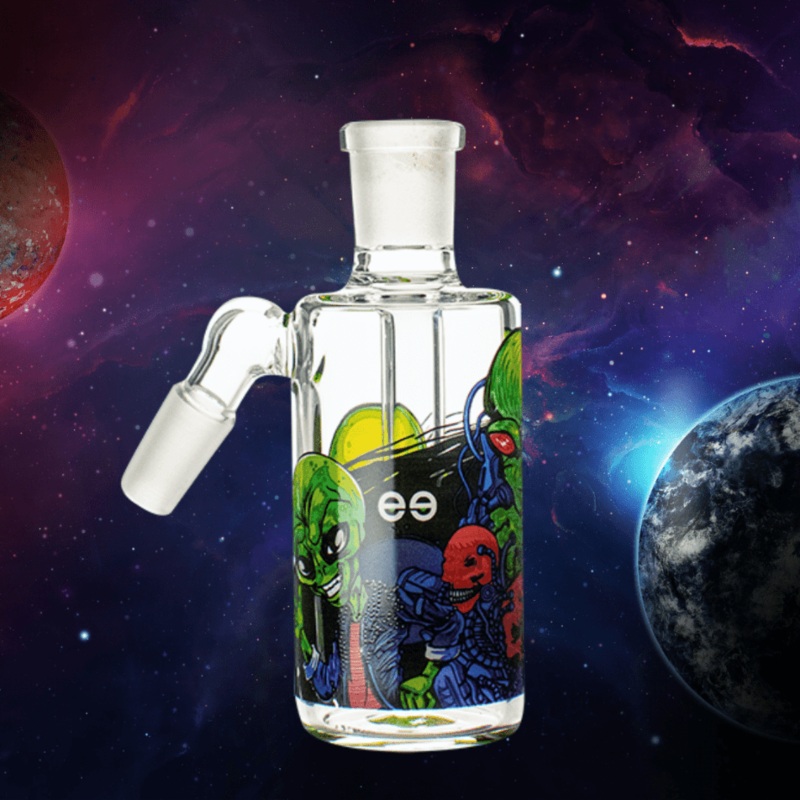 Cheech Glass 14mm 45 Alien Decal Ash Catcher