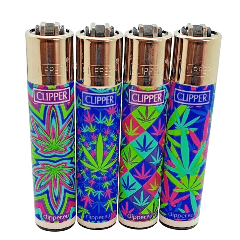 Clipper Lighters-Psychedelic Leaf Series