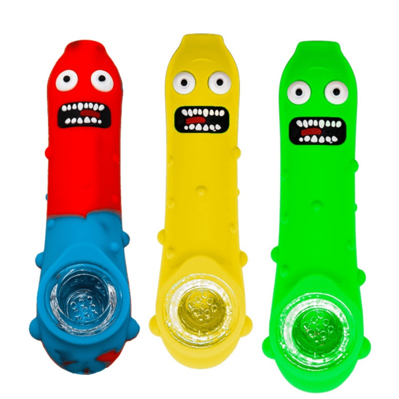 Maze Silicone Hand Pipe-Cucumber