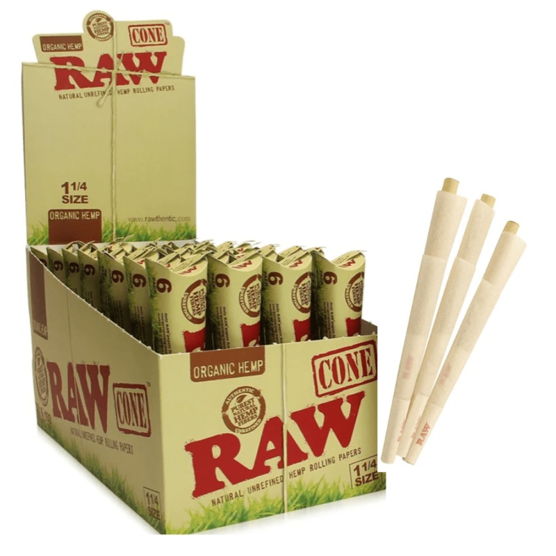 RAW Pre-Rolled Cones Organic Hemp-1 1/4