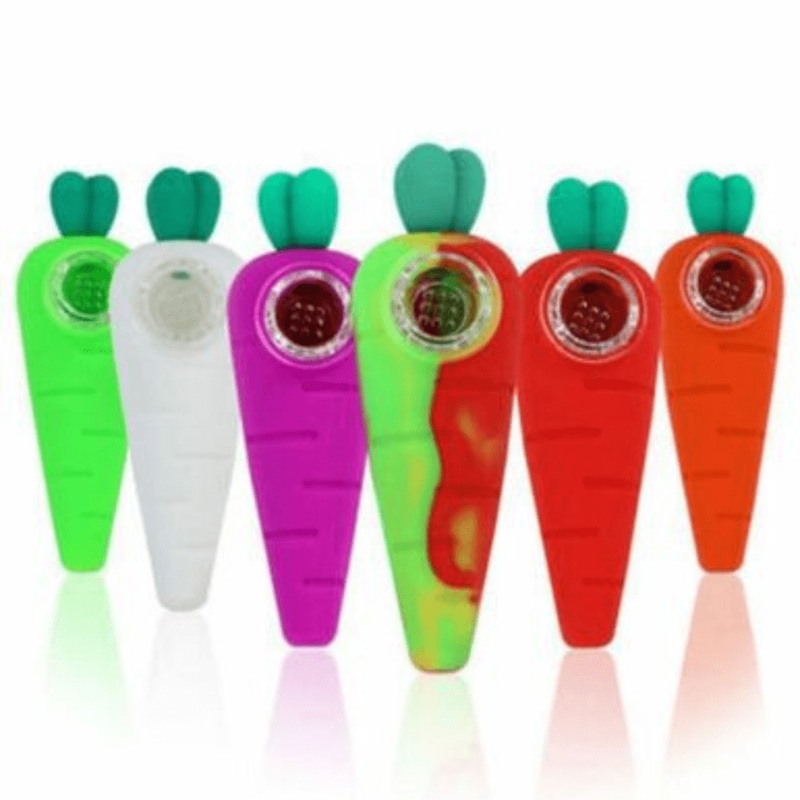 Silicone Carrot Hand Pipe-4