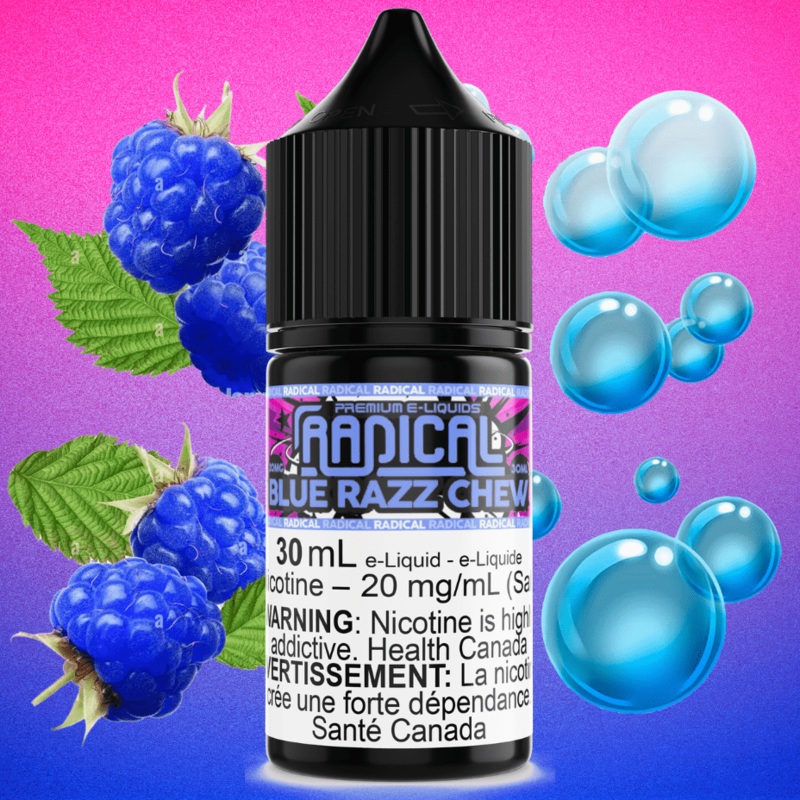 Blue Razz Chew Salt Nic by Radical E-liquid