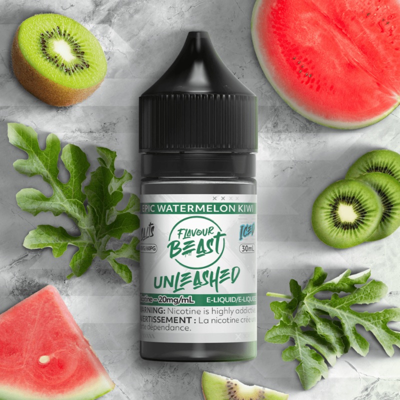 Epic Watermelon Kiwi Salts By Flavour Beast Unleashed E-liquid
