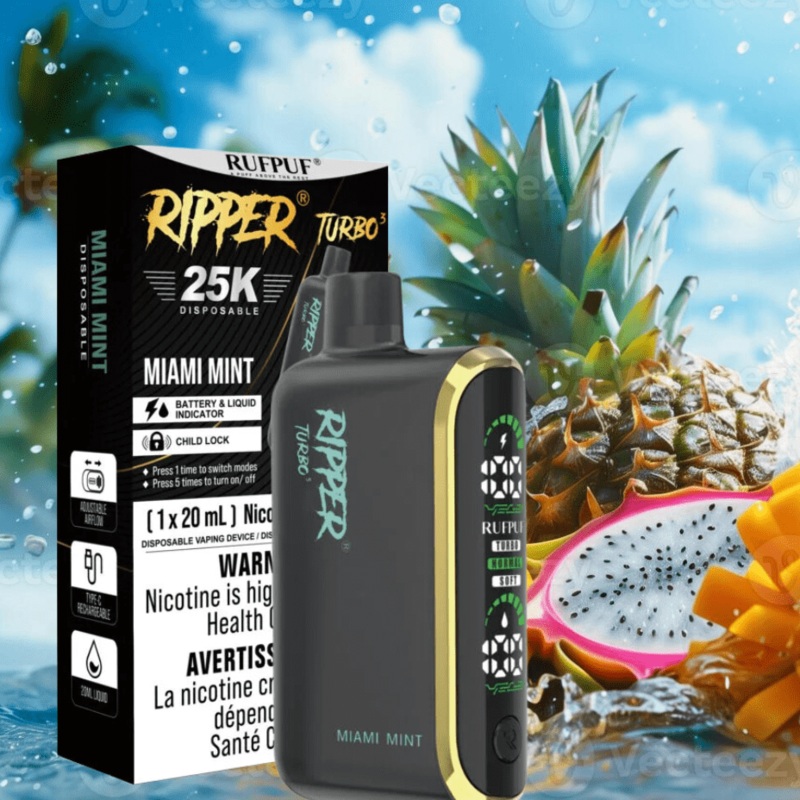 Rufpuf Ripper T3 Disposable Vape-Miami Mint