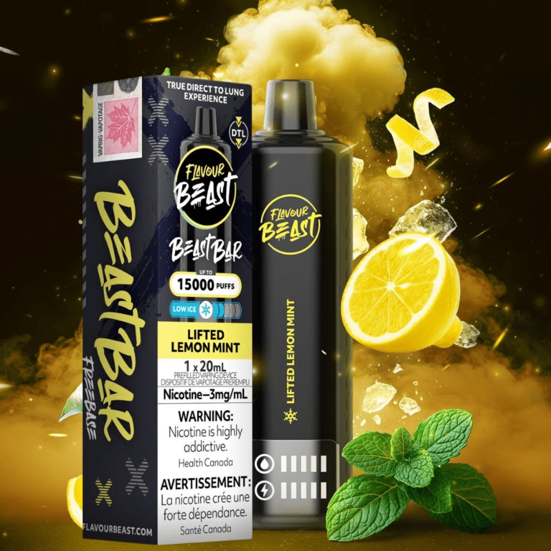 Flavour Beast Beast Bar 15k Disposable Vape-Lifted Lemon Mint