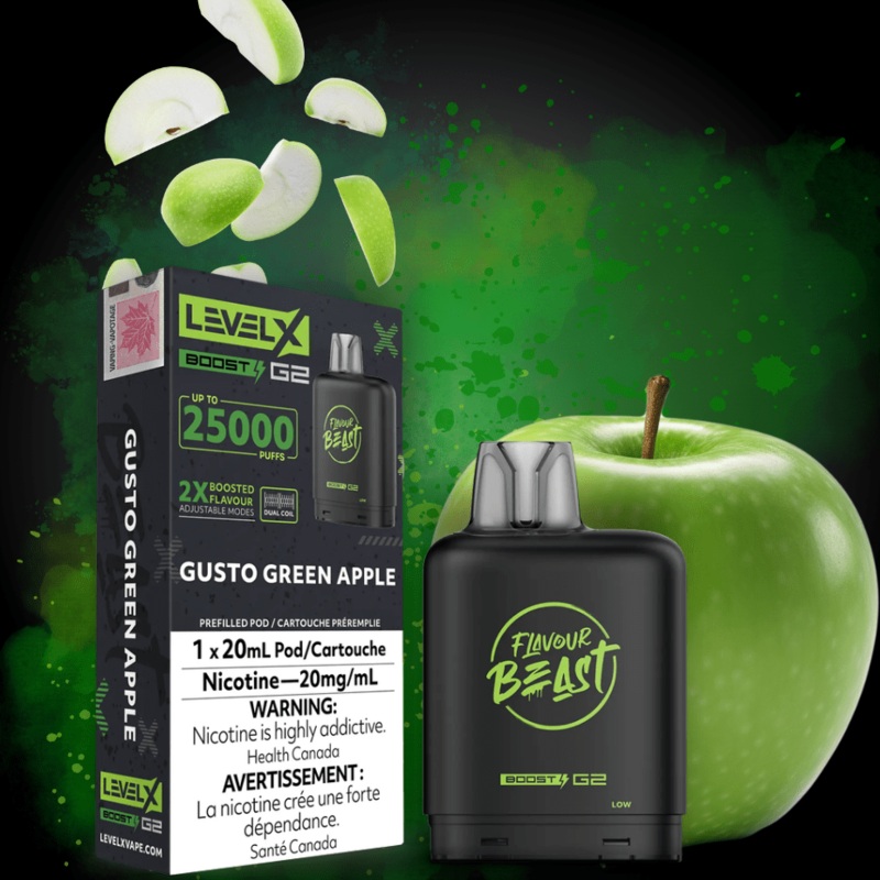 Flavour Beast Level X Boost G2 Pod – Gusto Green Apple