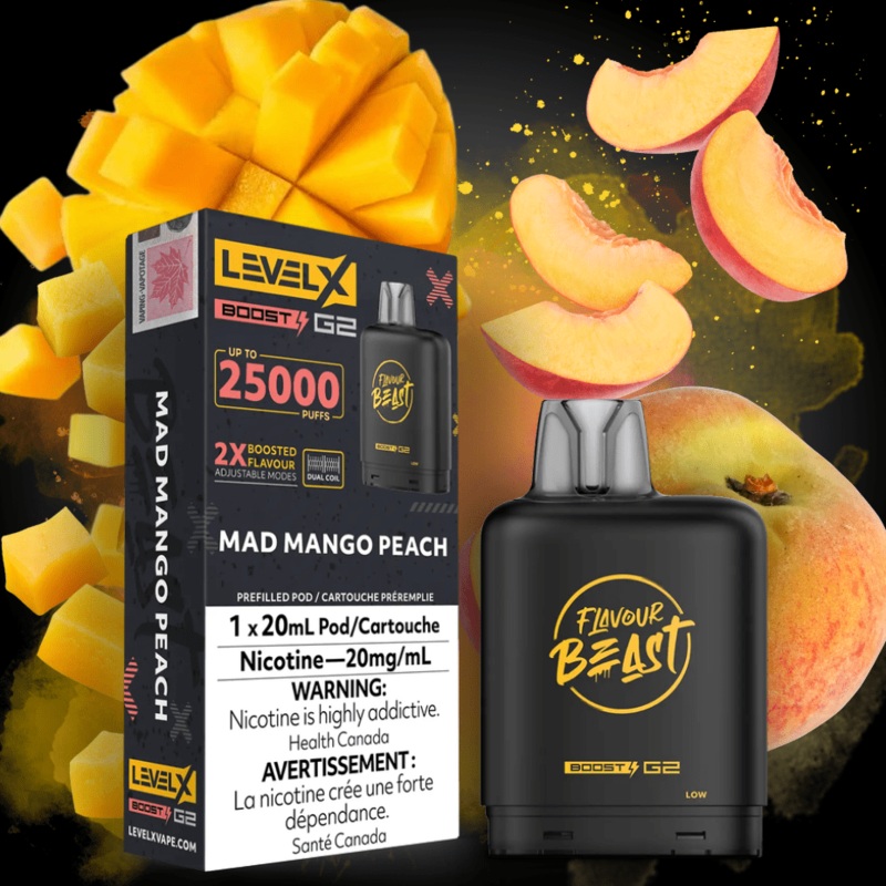Flavour Beast Level X Boost G2 Pod – Mad Mango Peach