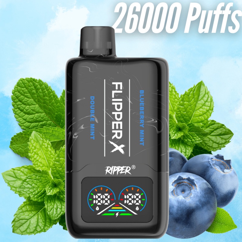 Ripper Flipper X 26K Disposable Vape-Double Mint & Blueberry Mint
