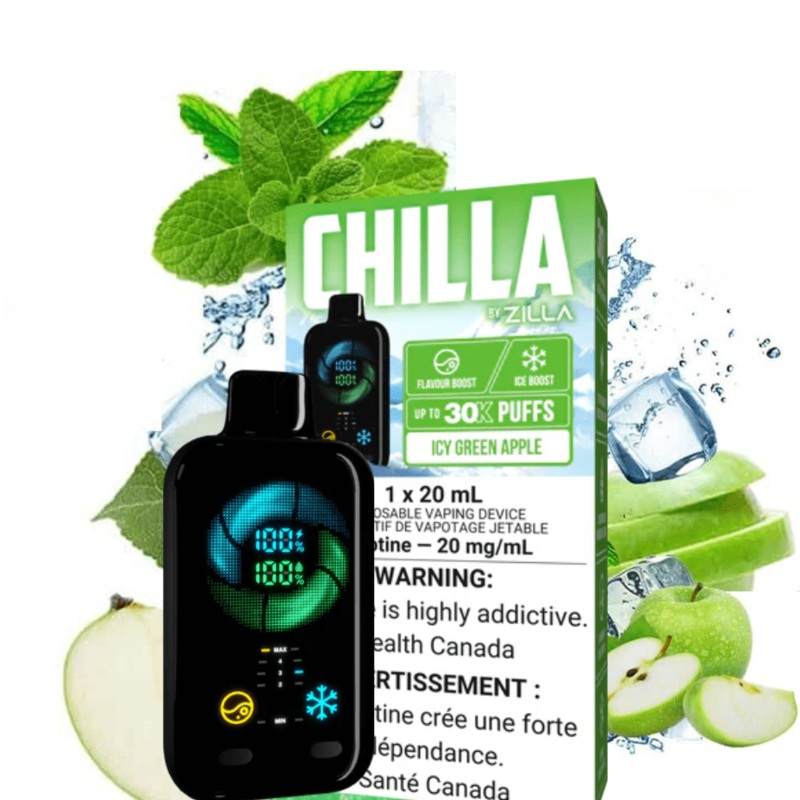 Chilla by Zilla 30k Disposable Vape-Icy Green Apple