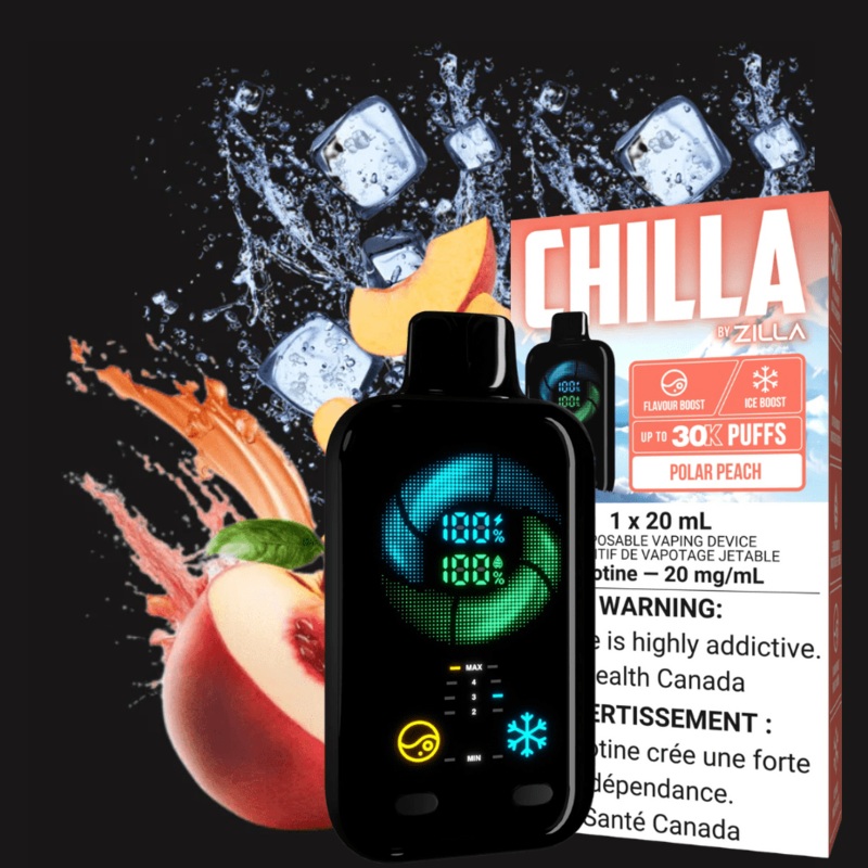 Chilla by Zilla 30k Disposable Vape-Polar Peach Ice