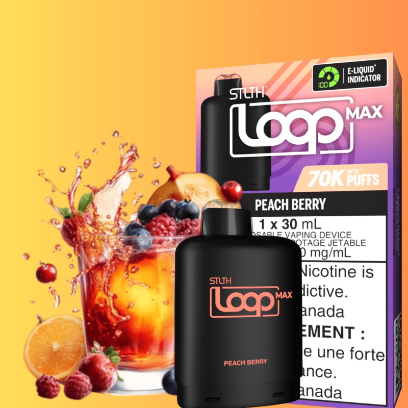 STLTH Loop Max 70K Pod-Peach Berry