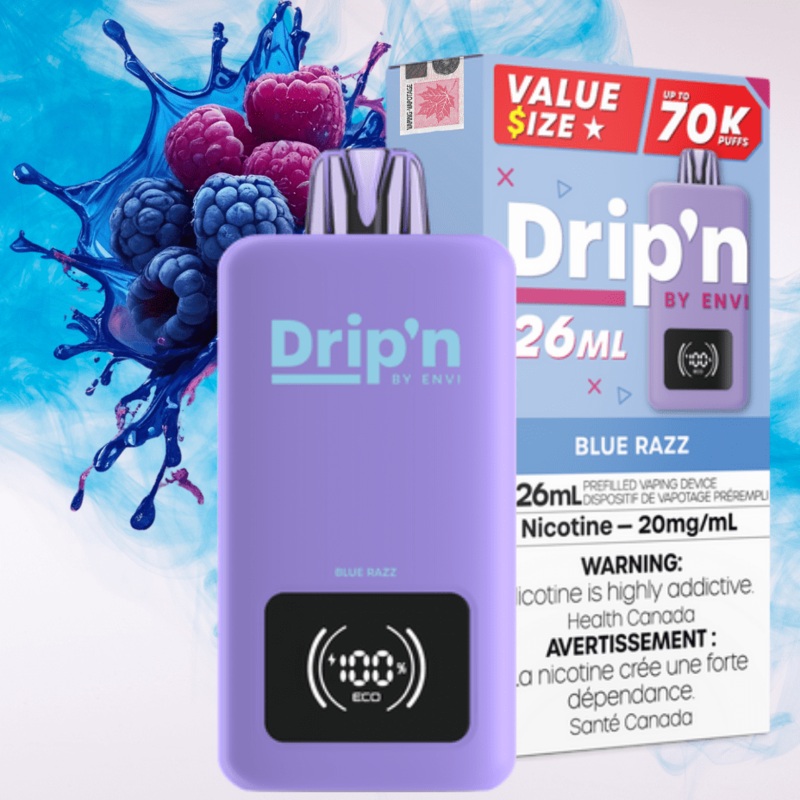Drip’n by Envi 70K Disposable Vape – Blue Razz