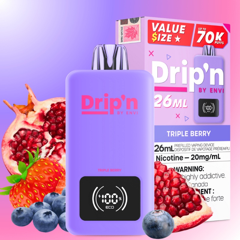 Drip’n by Envi 70K Disposable Vape – Triple Berry