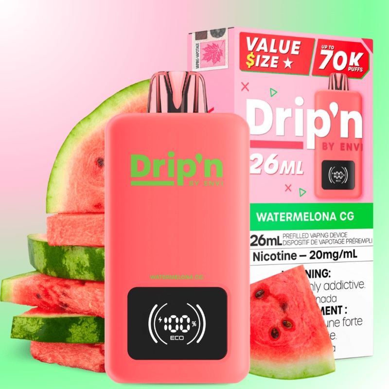 Drip’n by Envi 70K Disposable Vape – Watermelona CG