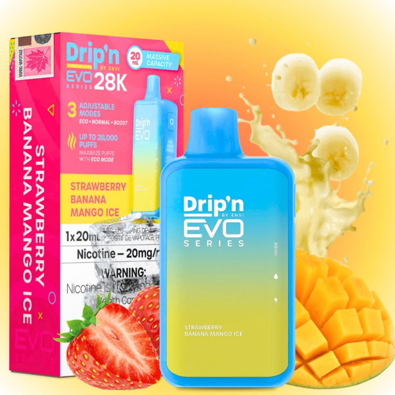 Drip’n Envi EVO 28k Disposable Vape-Strawberry Banana Mango