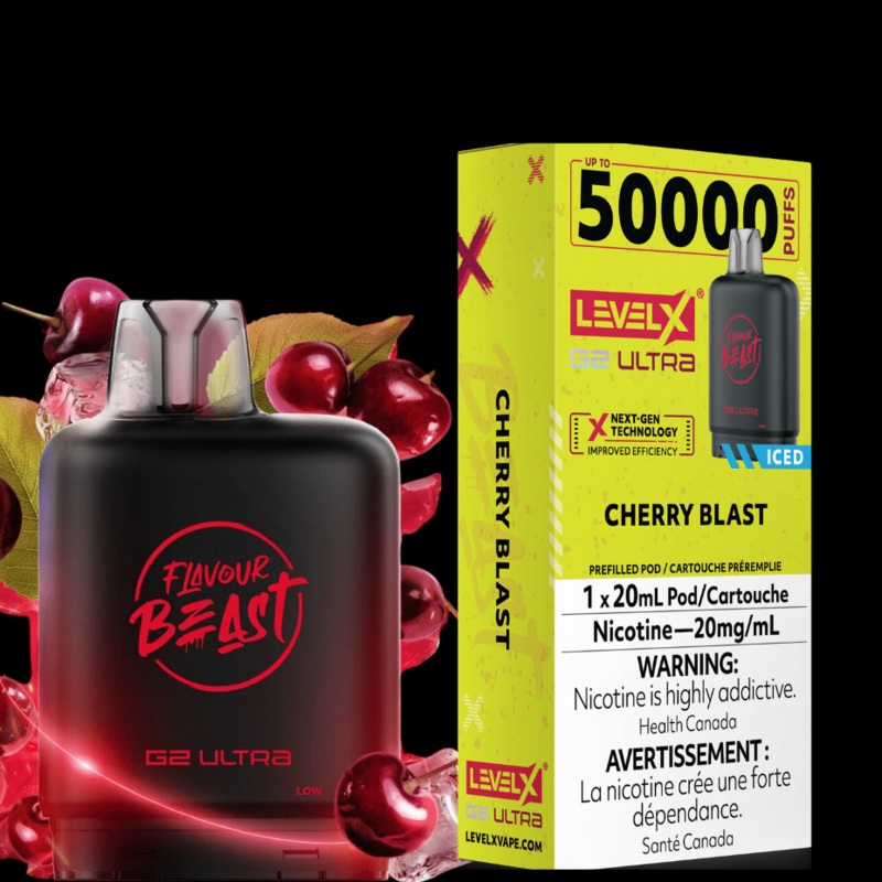 Level X G2 Ultra Flavour Beast Pod 50k-Cherry Blast Iced