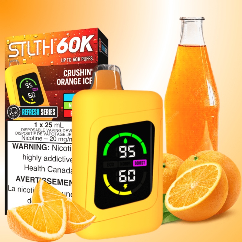 STLTH 60K Disposable Vape REFRESH-Crushin’ Orange Ice