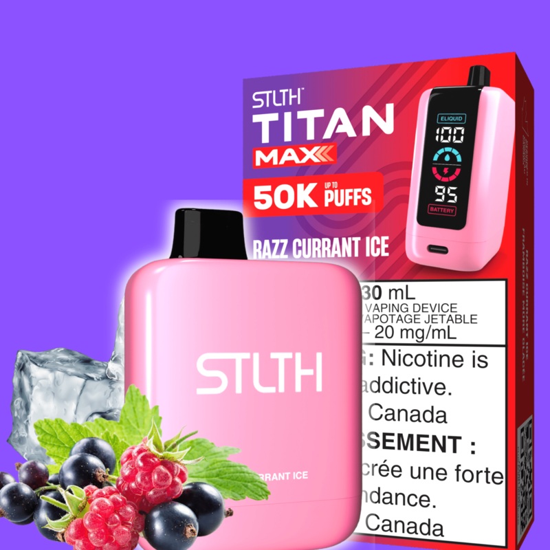 STLTH Titan Max 50k Disposable Vape-Razz Currant Ice