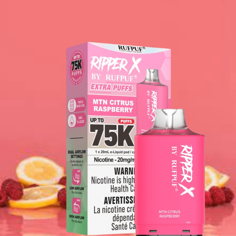 RufPuf Ripper X 75K Turbo Pod – MTN Citrus Raspberry