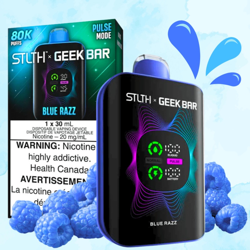 STLTH x Geek Bar 80K Disposable Vape-Blue Razz