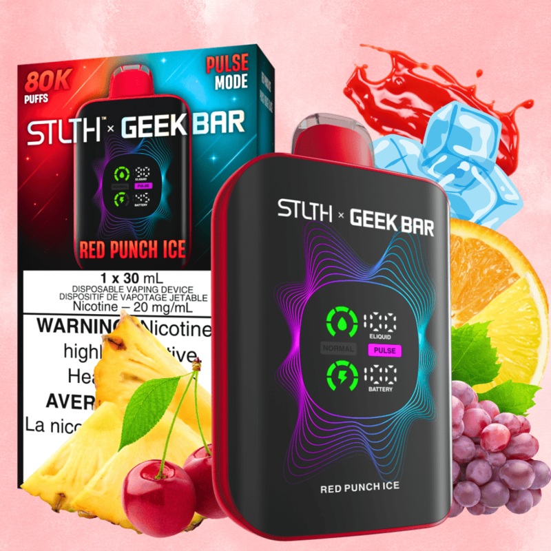 STLTH x Geek Bar 80K Disposable Vape-Red Punch Ice