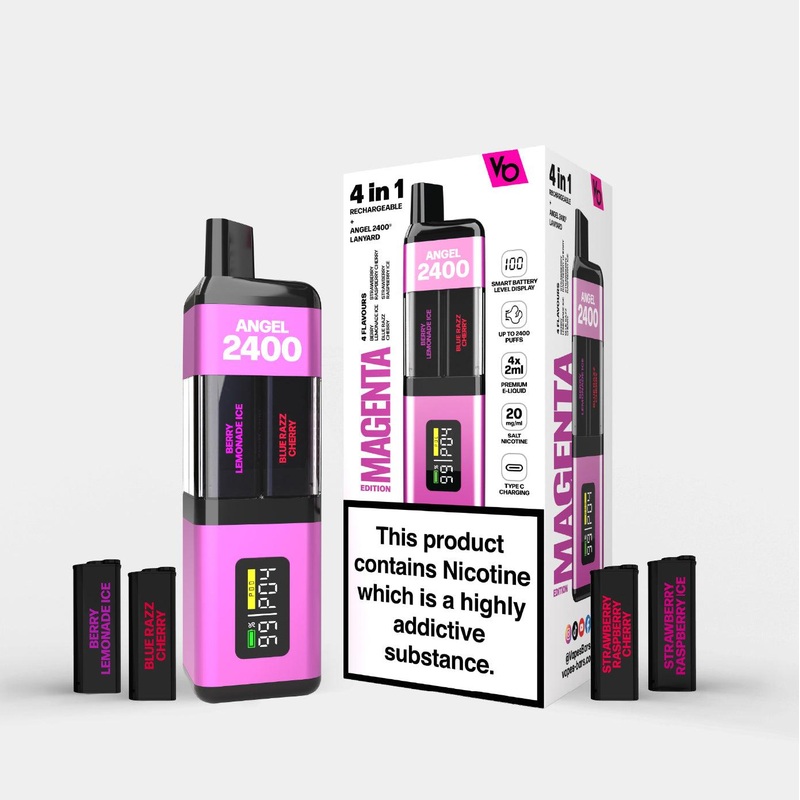 Magenta Edition 4 in 1 Kit|Angel 2400 | Upto 2400 Puffs | Nic 20mg|gb|eu|ae