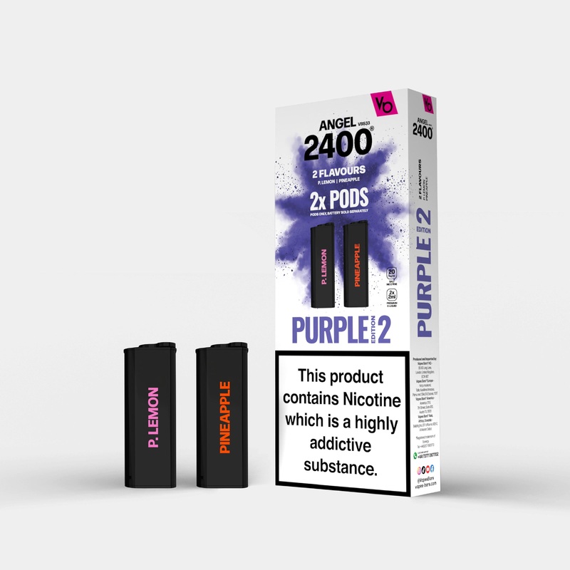 Purple Edition 2, 2x 2ml Pods|Angel Pods | 2X Pods | Nic 20mg|gb|ae|eu
