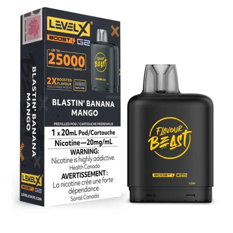 Level X Flavour Beast Boost G2 – Blastin’ Banana Mango 20mg