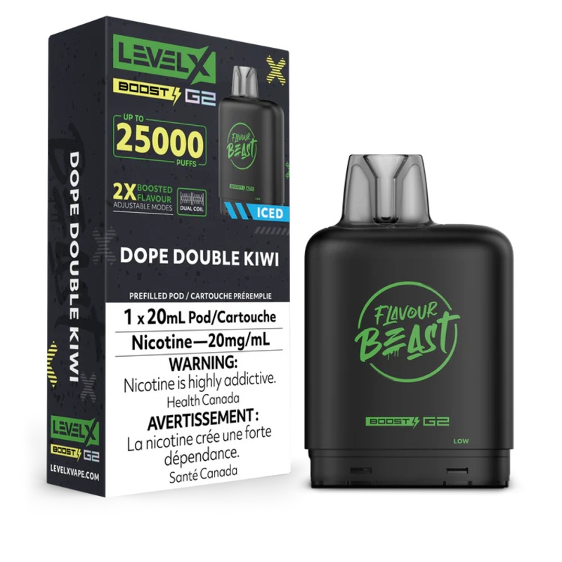 Level X Flavour Beast Boost G2 – Dope Double Kiwi Iced 20mg