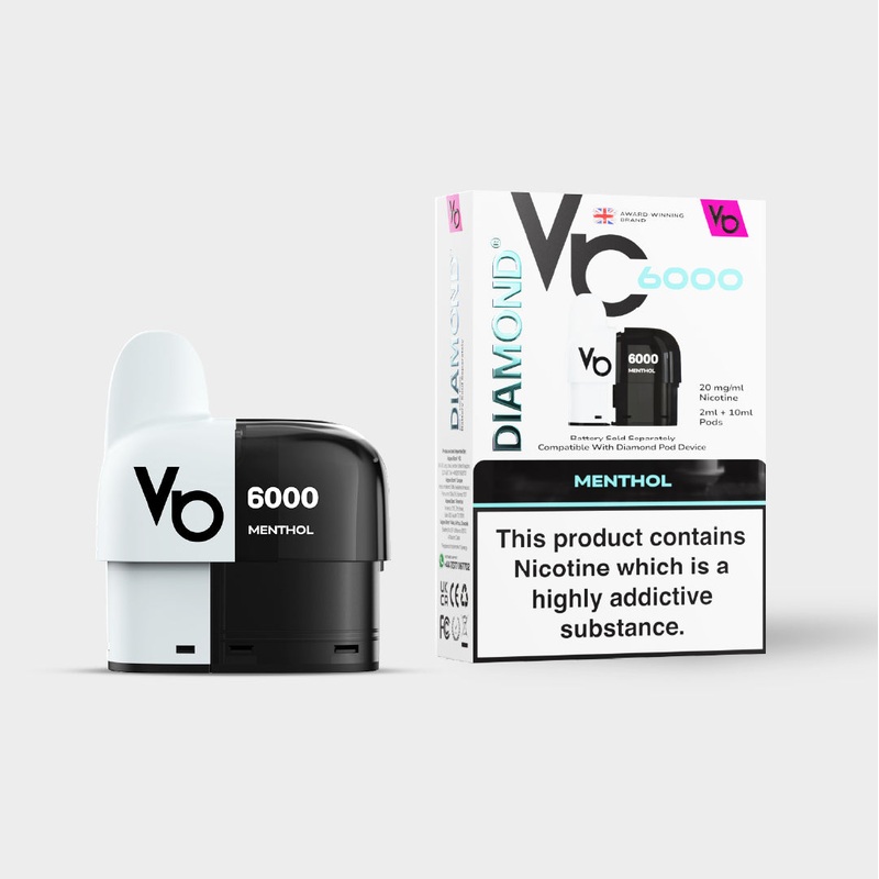 Menthol 2ml Pod & 10ml Refill|Diamond 6000 Pods|gb|ae|eu