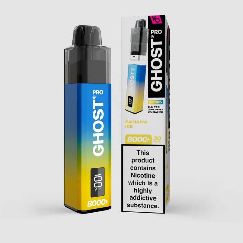 Banana Ice|Ghost Pro | 8000+ Puffs|gb|ae|eu