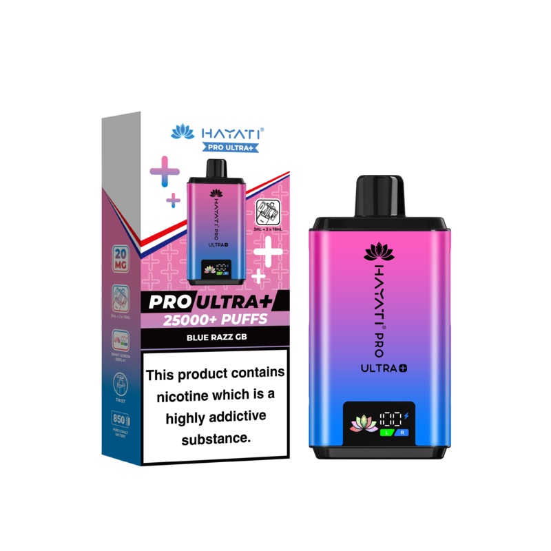 Blue Razz GB|Hayati Pro Ultra+ | 25000+ Puffs | 0% Nic|gb|eu|ae