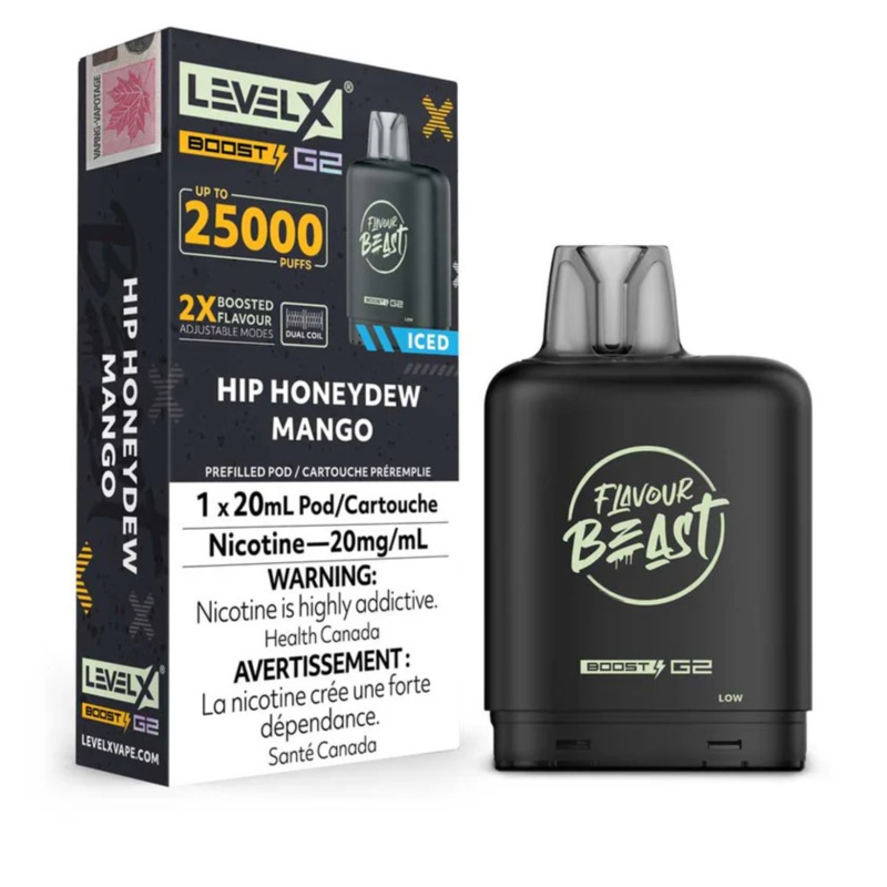 Level X Flavour Beast Boost G2 – Hip Honeydew Mango Iced  20mg