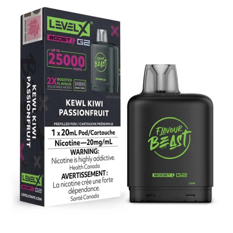 Level X Flavour Beast Boost G2 – Kewl Kiwi Passionfruit 20mg